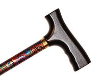 Straight Adjustable Aluminum Cane With Fritz HandlePaisley