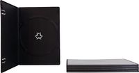 5 Ultra Thin Black Single DVD Empty Replacement Boxes/Cases with Wrap Around Sleeve #DVBR04BK (4mm)