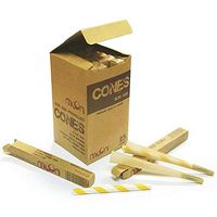 25 pcs MOON Pre-Rolled Slim Size 108mm Cone Rolling Papers Unbleached Cones