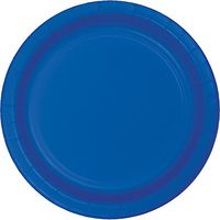 Creative Converting 317375 Touch of Color 96 Count Dessert/Small Paper Plates, Cobalt