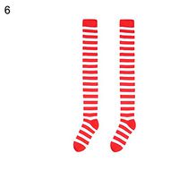 wsloftyGYd Fashion Over-Knee Rainbow Stripe Women's Party Prom Stocking Long High Socks