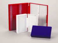 Heathrow HS15990B Microscope Slide Box, 25-Place, Red