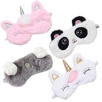 Kids Eye Mask for Sleeping Unicorn, Panda, Koala | Snug Fit, Breathable Cotton, Ultra Thin Adjustable Harness Eye Covers for Sleeping | Sleep Mask for Kids, Women, Men and Adults