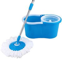 Wonderrun Magic Microfibre Spin Mop Head 360°Bucket to Replacement Mop Skid Proof Handle Household