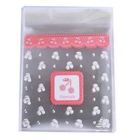Sevenfly 100PCS Cherry Pattern Candy Package Cellophane Bags Plastic Cookie Gift Bags Wedding Favors