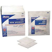 Dukal New Sponge - Sterile, 2" x 2" 4-ply - Model 6122 - Box of 50