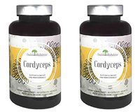 Aloha Medicinals - Pure Cordyceps - Certified Organic Mushrooms – Cordyceps Militaris – Cordyceps Sinensis - Supports Immunity, Energy and Stamina - 525mg - 90 Vegetarian Capsules (2 Pack)