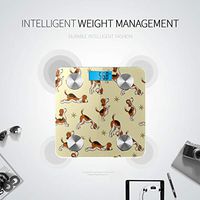 Bluetooth Weight Scales for People Cartoon Cute Clever Beagle Pet Animal Electronic Weight Scale Body Fat Composition Monitor Analyzer with Smartphone App for Body Management-396 Lbs