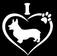 Makarios LLC Love My Corgi Cars Trucks Vans Walls Laptop MKR| White |5.5 x 5.25|MKR691