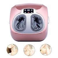 HIXGB Electric Foot Massager - Foot Massager Machine with Air Compression, 360° Deep-Kneading and Rolling, Built-in Heating Function - Suitable for Home Office,Rosegold