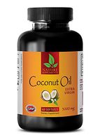 Natural Fat Burner Pills for Weight Loss - Extra Virgin Coconut Oil 3000mg - Coconut Oil Weight Loss Pills - 1 Bottle 60 Softgels