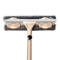 Trex125 Window Cleaners Glass Cleaning Tool Double-Sided Telescopic Rod Window Cleaner Squeegee Wiper Long Handle Rotating Head Brush Silicone Scrubber