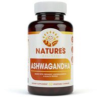 1300mg Organic Ashwagandha Capsules with Black Pepper Extract | Natural Anxiety Relief and Mood Booster  | Ashwagandha Organic | 60 Veg. Capsules