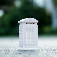 UHousehold Air Purifier,300ML Aroma Essential Oil Diffuser,London Telephone Booth Humidifier Best Gift for Men Women Teens Kids Children Improve Air Quality (White)