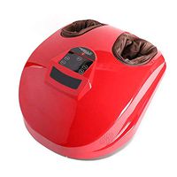 HIXGB Electromagnetic Foot Massager - 3 Massage Modes, 4 Strengths - Intelligent Remote Control Timing - Electric Shiatsu Kneading with Heat Rolling and Air Compression - for Home Office,Gray