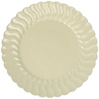 Fineline Settings 18-Piece Flairware Bone Shell Edged China-Like Plate, 6-Inch