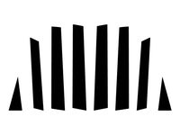 Rvinyl Rtrim Pillar Post Decal Trim for Honda CR-V 2007-2011 - Matte (Black)