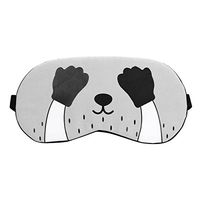 Women Traveling Night Sleep Eye Cartoon Cat Eye Mask, Office Rest Shade Lightweight Breathable Night Blindfold with Elastic Strap