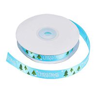 Artibetter 1 Roll Christmas Gift Wrapping Ribbon 25 M Flowers Grosgrain Satin Fabric Ribbons Embellish Ribbon for Holiday Hair Bows Gift Bouquet Date Evening (Sky-Blue)