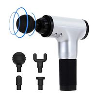 Quality Massage Gun, Handheld Body Massager, Deep Muscle Fascial Massager is a Portable and Rechargeable Vibration Device for Relieve Muscle and Tissue Pain, Super Quiet, 6 Speed Cordless and 4 Heads