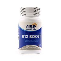 Rise Nutrition Vitamin B12 Boost – 1000mg Daily Dietary Supplement - Boosts Energy, Helps Cell Growth and Reproduction, Anemia, Central Nervous System Health - 180 Vegetarian Cherry Lozenges