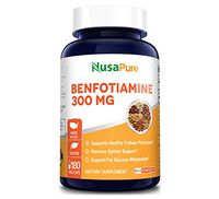 Benfotiamine 300mg 180 Veggie Caps Non-GMO, Vegan, Promotes Healthy Blood Sugar