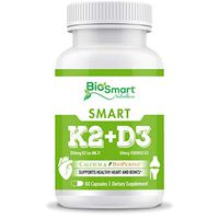 Vitamin K2 + D3 with Calcium and Bioperine for Better Absorption | 2-in-1 Support for Your Heart, Bones & Teeth | Non GMO & Gluten Free I 100% Natural (60 Veggie Capsules)