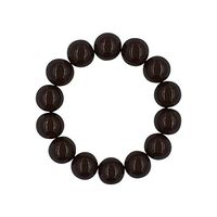 eleeColorful Power Health Tourmaline Black/Green Bigger Beads Stretch Bracelet Wristband (Coffee)