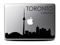 Toronto Skyline (13 Inch) Black Macbook Decal #4 - Laptop Decal