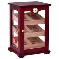 150 Cigars Display Humidor Storage Cabinet with Hygrometer with Ebook