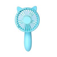 MeiLiio Handheld Fan Portable,180 Degree Twist Personal Handheld Cooling Fan,Outdoor Mini Desk Fan with 3 Speed Adjustable Table USB Powered Rechargeable Battery 1200mAh Fans for Women Girls (Blue)