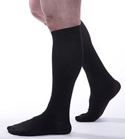 Allegro Men’s 15-20 mmHg Essential 103 Ribbed Support Socks (Black) X-Large