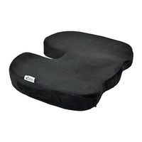 JIDA Orthopedic Comfort Memory Foam Seat Cushion, Office Chair Wheelchairs and Car Seat Pads, For Coccyx Lower Back Support, To Relieve Back & Tailbone Pain and Sciatica (Black)