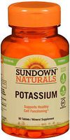 Sundown Naturals Potassium Mineral Supplement Tablets - 90 ct, Pack of 3