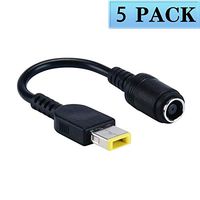 Tip Converter Adapter Connector for Lenovo Thinkpad 7.9mm to Slim Square Lenovo Yoga Ideapad Dongle: 0b47046 0b47048 ADLX45NCC2A ADLX45NLC2A Dongle for Laptop AC Charger (5Pack)