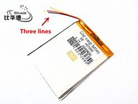 BIHUADE 3 line 3.7V 407095 3000MAH Lithium Polymer Li-Po Rechargeable Battery for DIY Mp3 MP4 MP5 GPS