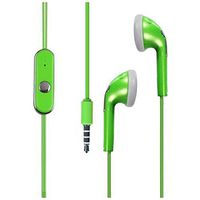 HR Wireless Stereo Handsfree Ear Bud #2 3.5mm Wired Headsets - Retail Packaging - Neon Green