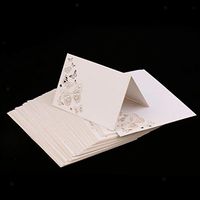 50pcs White Butterfly Hollow Wedding Party Table Name Invitation Place Cards