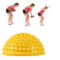 Fitness Massage Ball - Advanced Semi-Circular PVC Massage Ball - Yoga Ball, Suitable For Balance Training Coordination Training(Yellow)