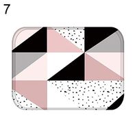 TbpersicwT Home bedroom carpet door mat, Geometric Oval Heart Soft Anti-Slip Door Mat Entrance Rug Kitchen Home Carpet - 7#