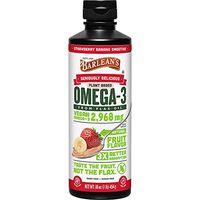 Barlean's Organic Oils Omega Swirl Flax Oil, Strawberry Banana, 16-Ounce Bottle