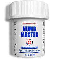 Numb Master 5% Lidocaine Topical Numbing Cream, Maximum Strength Long-Lasting Pain Relief Cream, Fast Acting Topical Anesthetic Cream with Aloe Vera, Vitamin E, Lecithin with Child Resistant Cap, 1oz