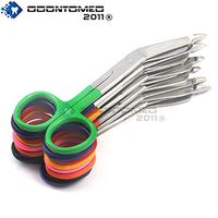 OdontoMed2011® Set of 8 Pcs Lister Bandage Nurse Scissors - 4 1/2" Mix Color Handle 4.5"