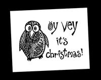 Karmabee Oy Vey It's Christmas Note Cards, Blank Inside, Set of 10