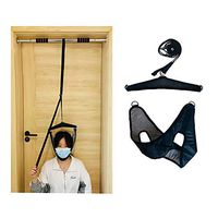 Cervical Traction Device Neck Over The Door Traction Stretcher Neck Spinal Decompression Devices Home Traction Unit Over Door Stretching Strap Harness Neck Disc Tension Relief (Black)