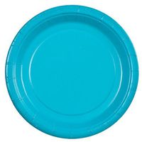 Party Dimensions 72372 24 Count Paper Plate, 7-Inch, Island Blue