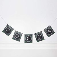 56" X 7.5" X .25" Wood Swag (Cocoa), White/Black/Green – 70425