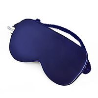ZIMASILK 100% Natural Silk Sleep Mask ，Silk Cover Elastic Headband Adjustable,Super-Smooth Soft Eye Mask for Sleep (Navy Blue)
