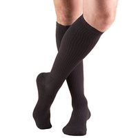 Truform Compression Socks, 15-20 mmHg, Men's Gym Socks, Knee High Over Calf Length, Brown, X-Large