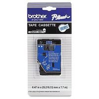1/2" (12mm) Black on Blue P-touch TC Tape for Brother PT-15, PT15 Label Maker